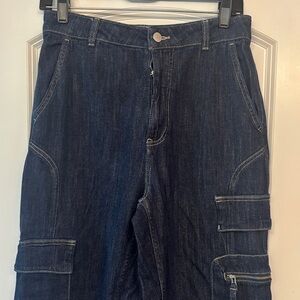 Pilcro Indigo Denim Cargo Pants